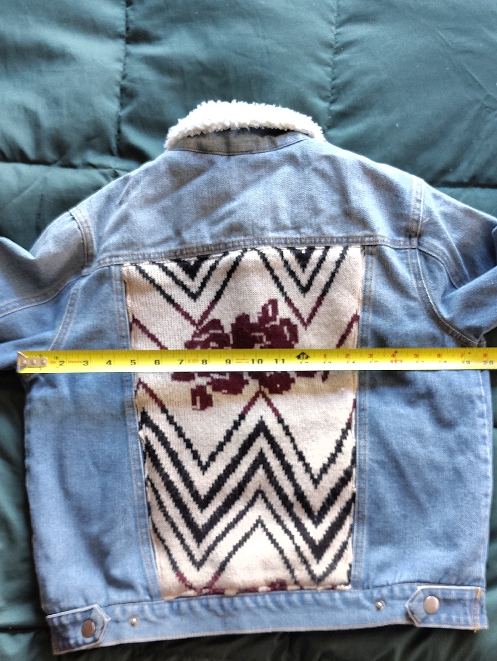 Denim Jacket with Sweater Back - Picture 6 of 8